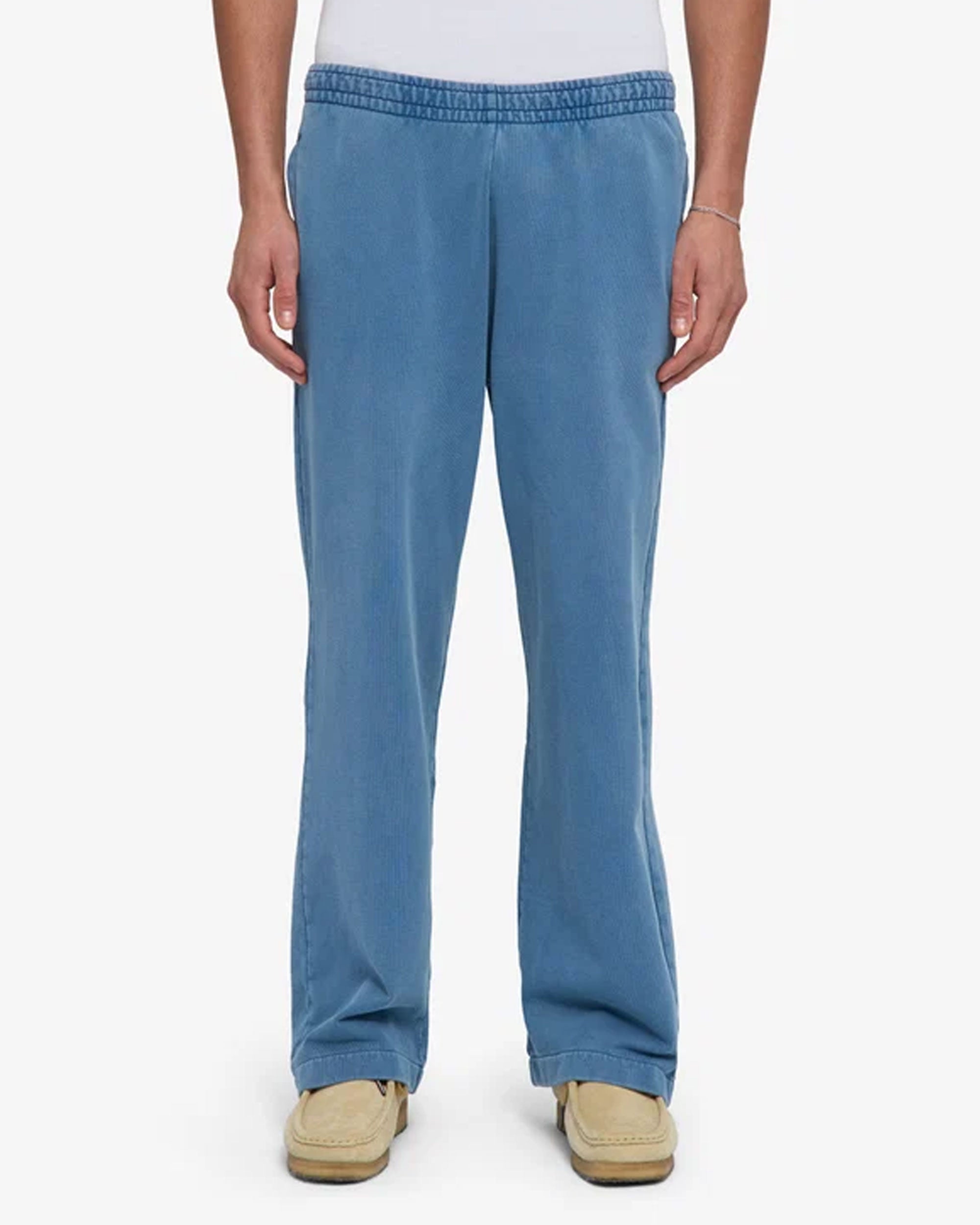 Organic Straight Leg Sweatpants - Faded Indigo