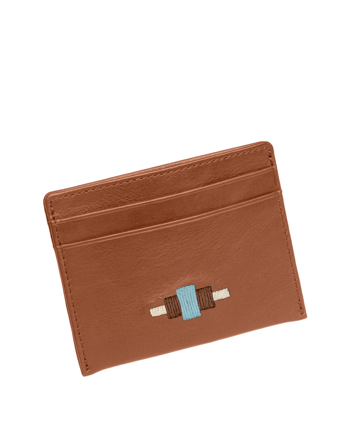 Rombo Card Slip - Tan Leather