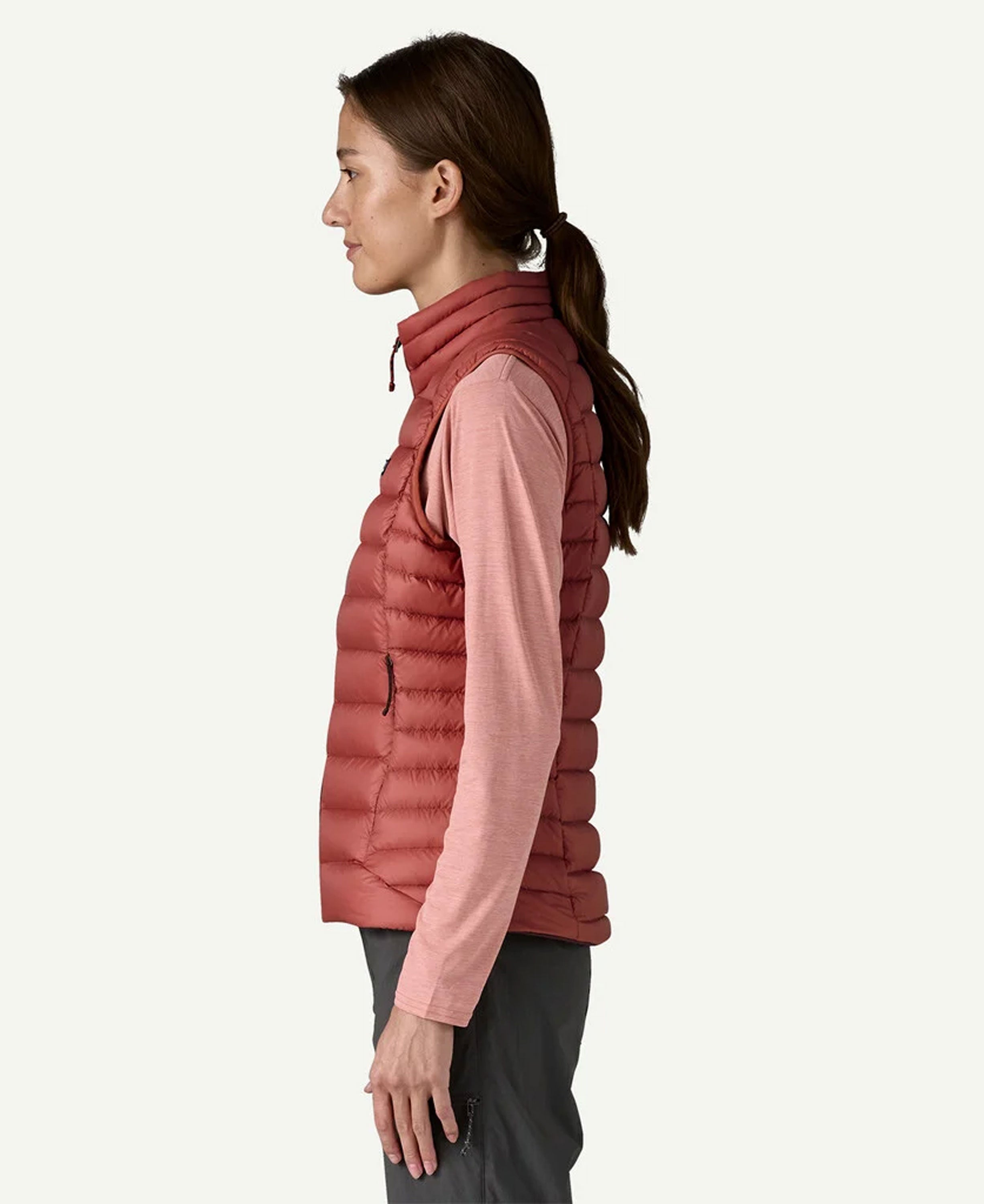 Down Sweater Vest - Potters Red