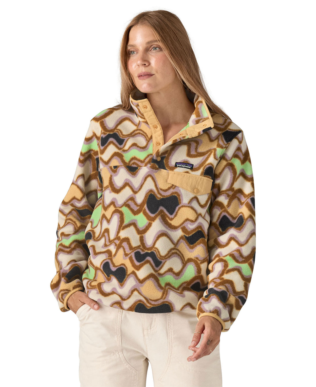 Lightweight Synchilla Snap-T Pullover - Small Currents: Natural