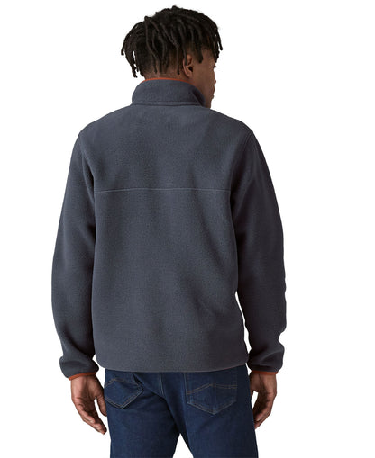 Lightweight Synchilla Snap-T Pullover - Smolder Blue W/Burnished Red