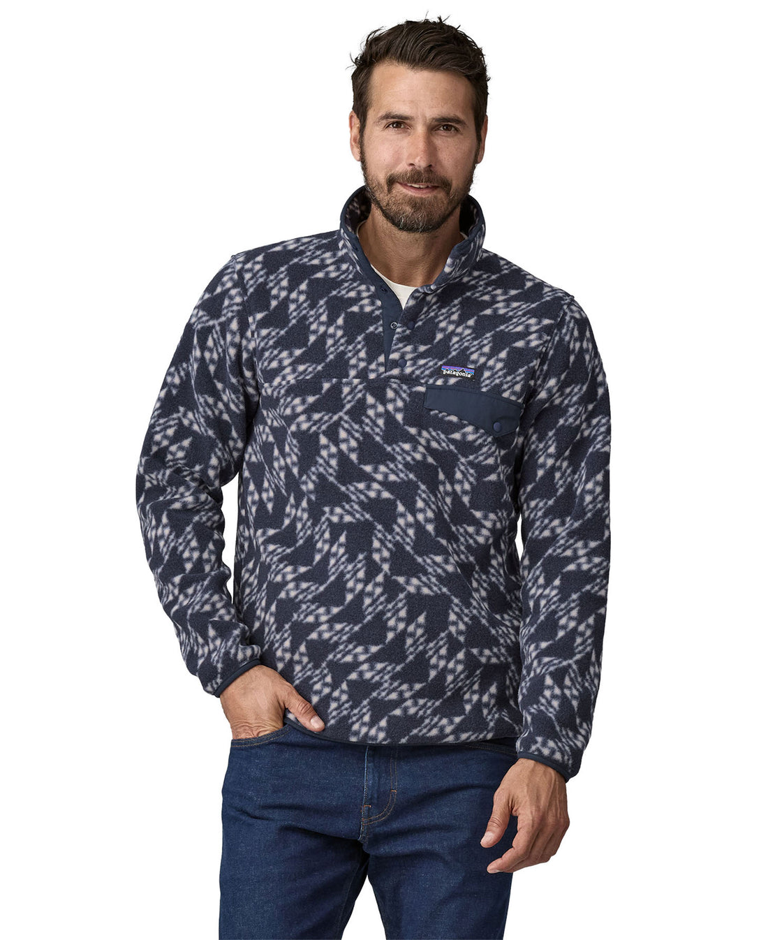 Lightweight Synchilla Snap-T Pullover - Synched Flight: New Navy