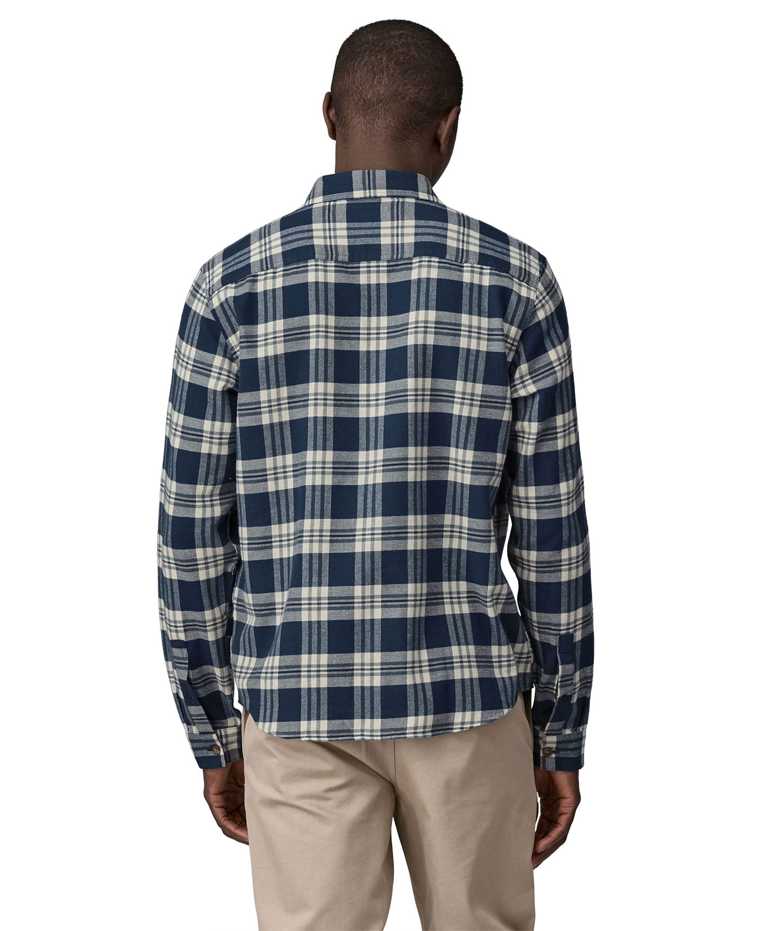 Landmark Patagonia Long Sleeve Lightweight Fjord Flannel Shirt in Base Camp New Navy