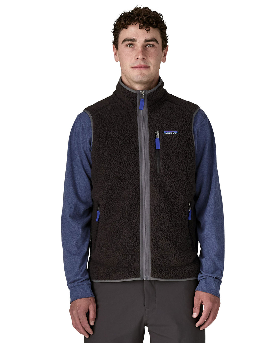 Retro Pile Vest - Black W/Forge Grey