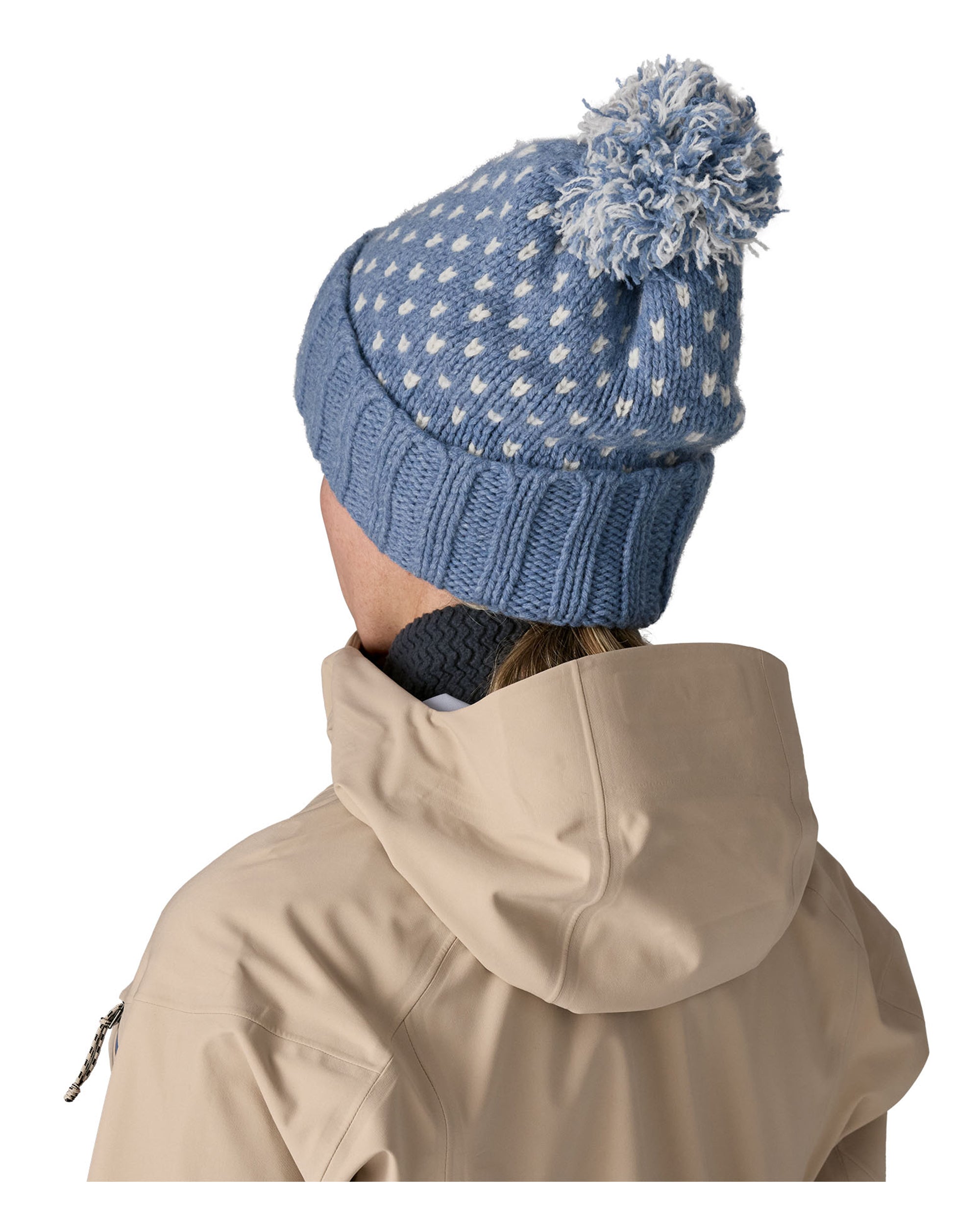 Snowbelle Beanie - Offset Dot: Barnacle Blue