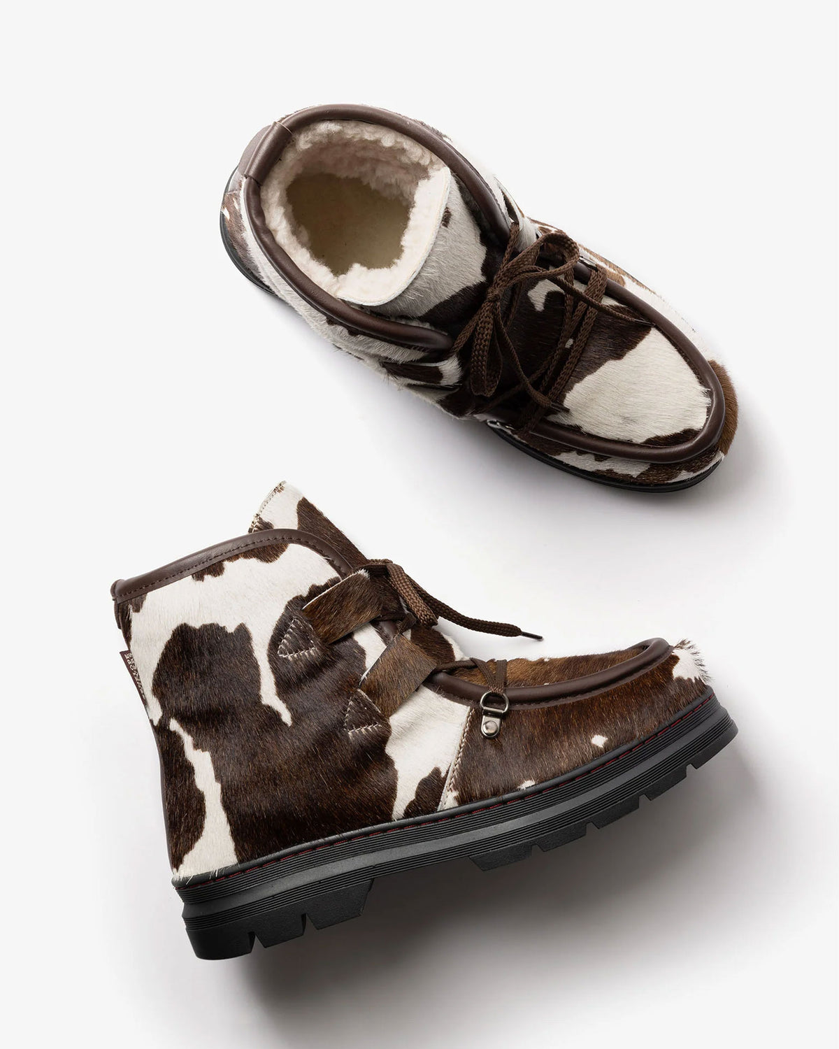 Incredible Friesian Shearling-Lined Boot - Brown/White