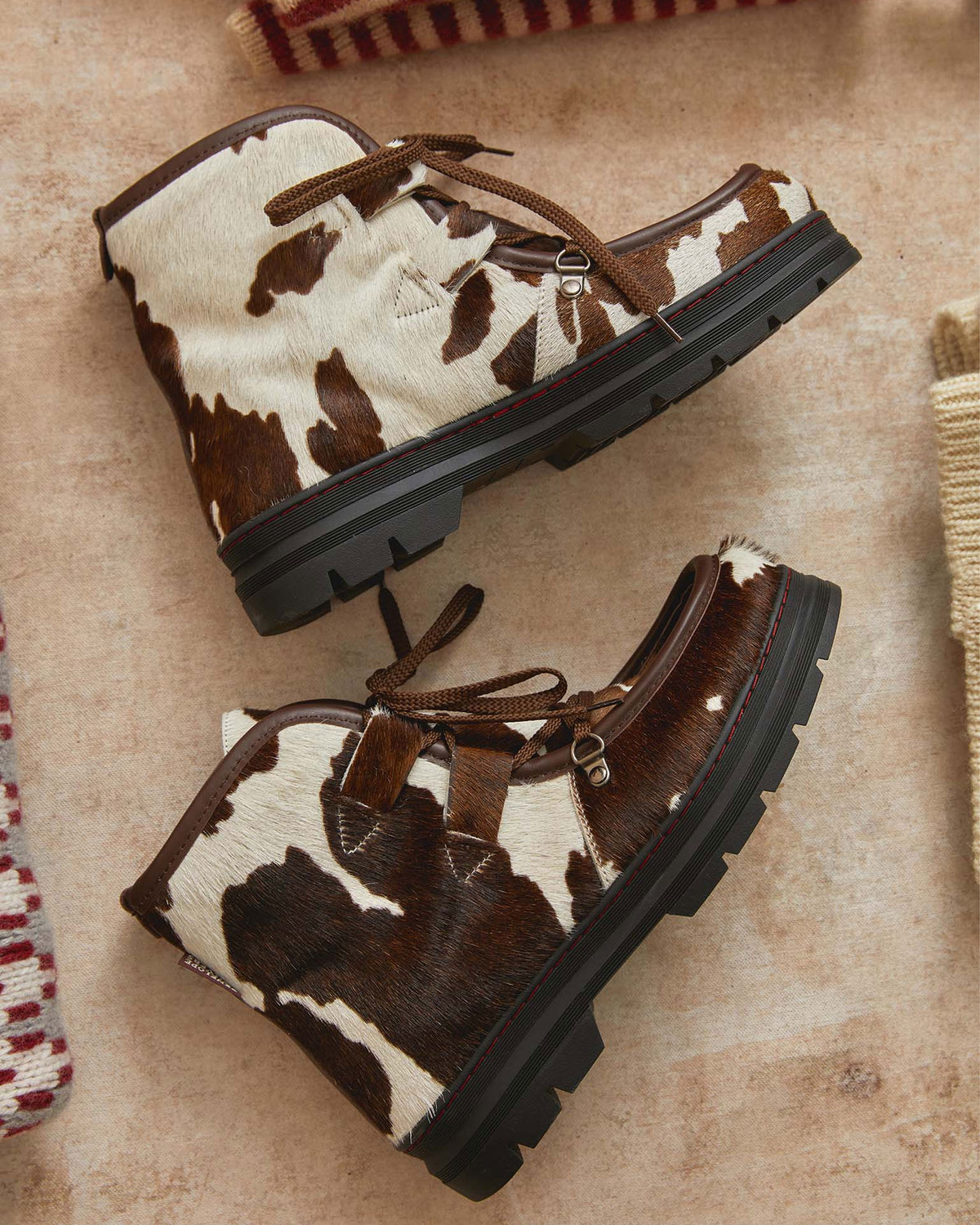 Incredible Friesian Shearling-Lined Boot - Brown/White