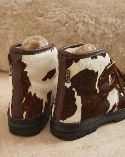 Incredible Friesian Shearling-Lined Boot - Brown/White