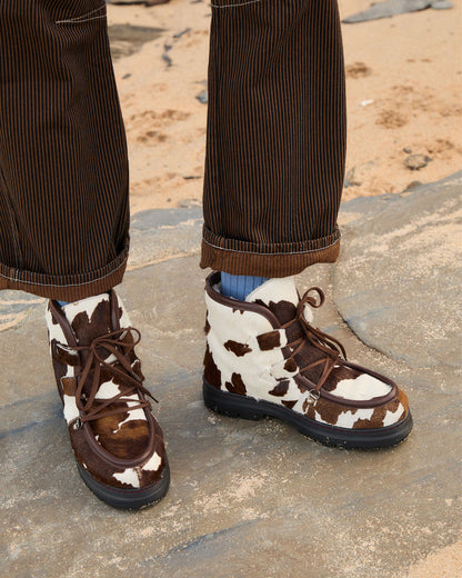 Incredible Friesian Shearling-Lined Boot - Brown/White