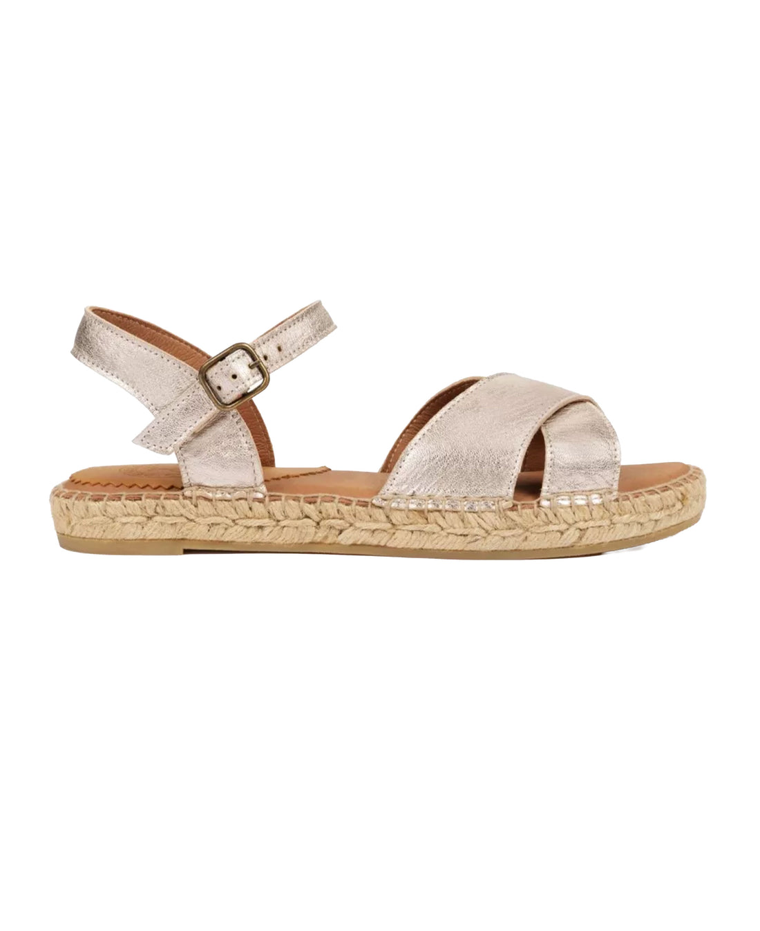 Campo Leather Espadrille - Champagne