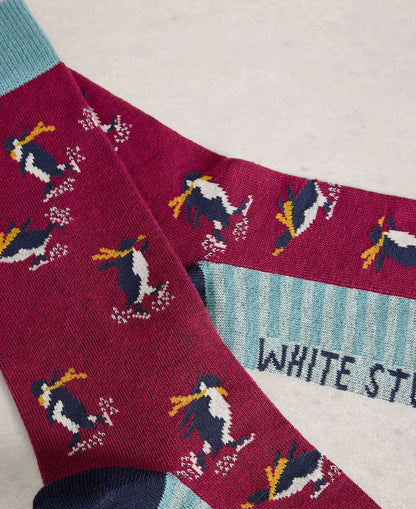 Skiing Penguins In A Cracker - Red Mlt