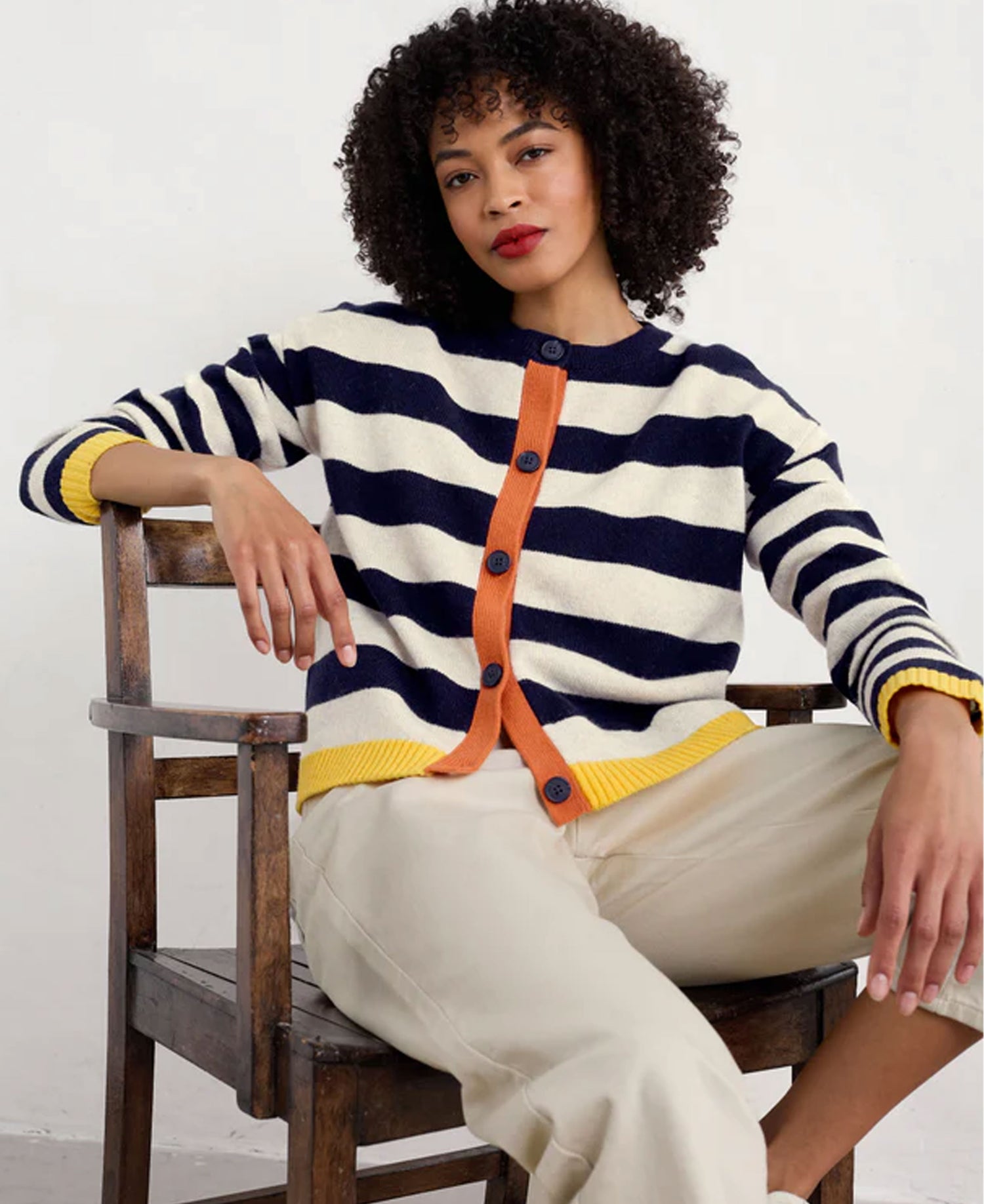 Pinwell Cardigan - Bright Shape Maritime Mix