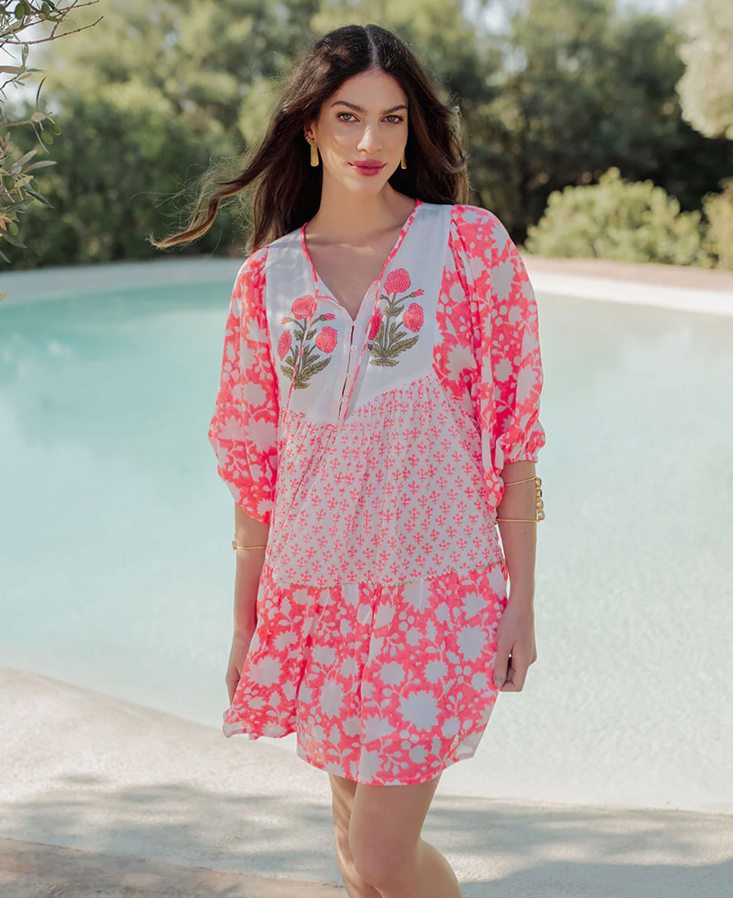 Amber Dress - Orange Neon