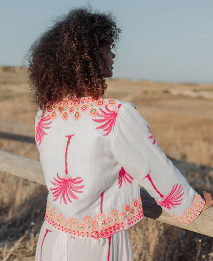 Maldivas Jacket - White Pink