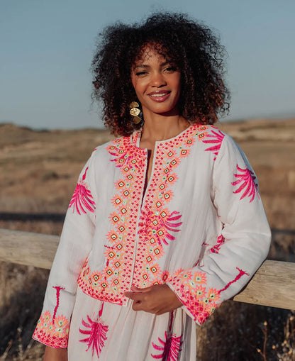 Maldivas Jacket - White Pink