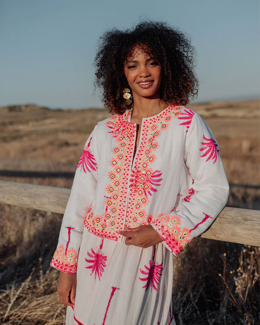 Maldivas Jacket - White Pink