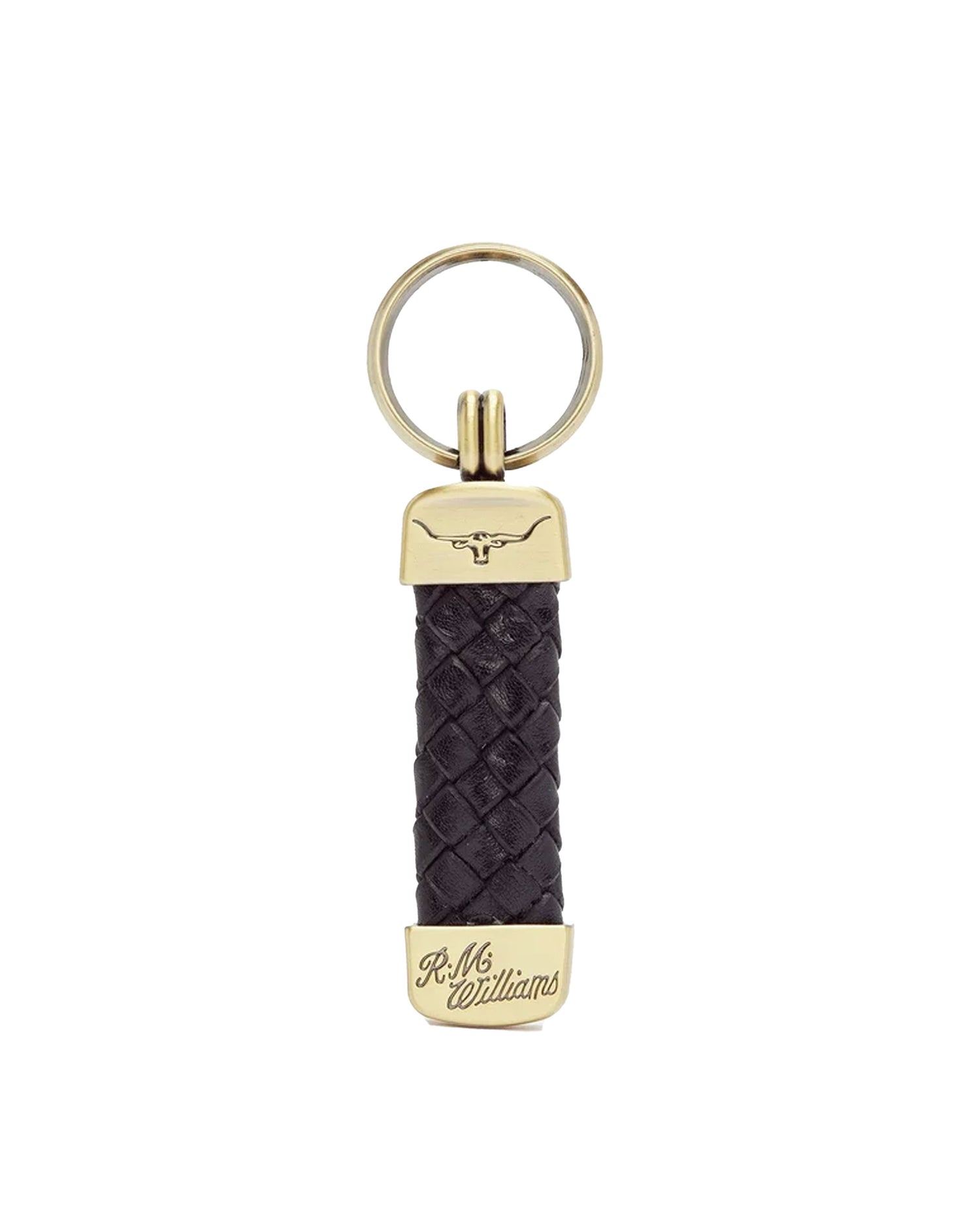 Plaited Key Ring - Brass Fitti - Black