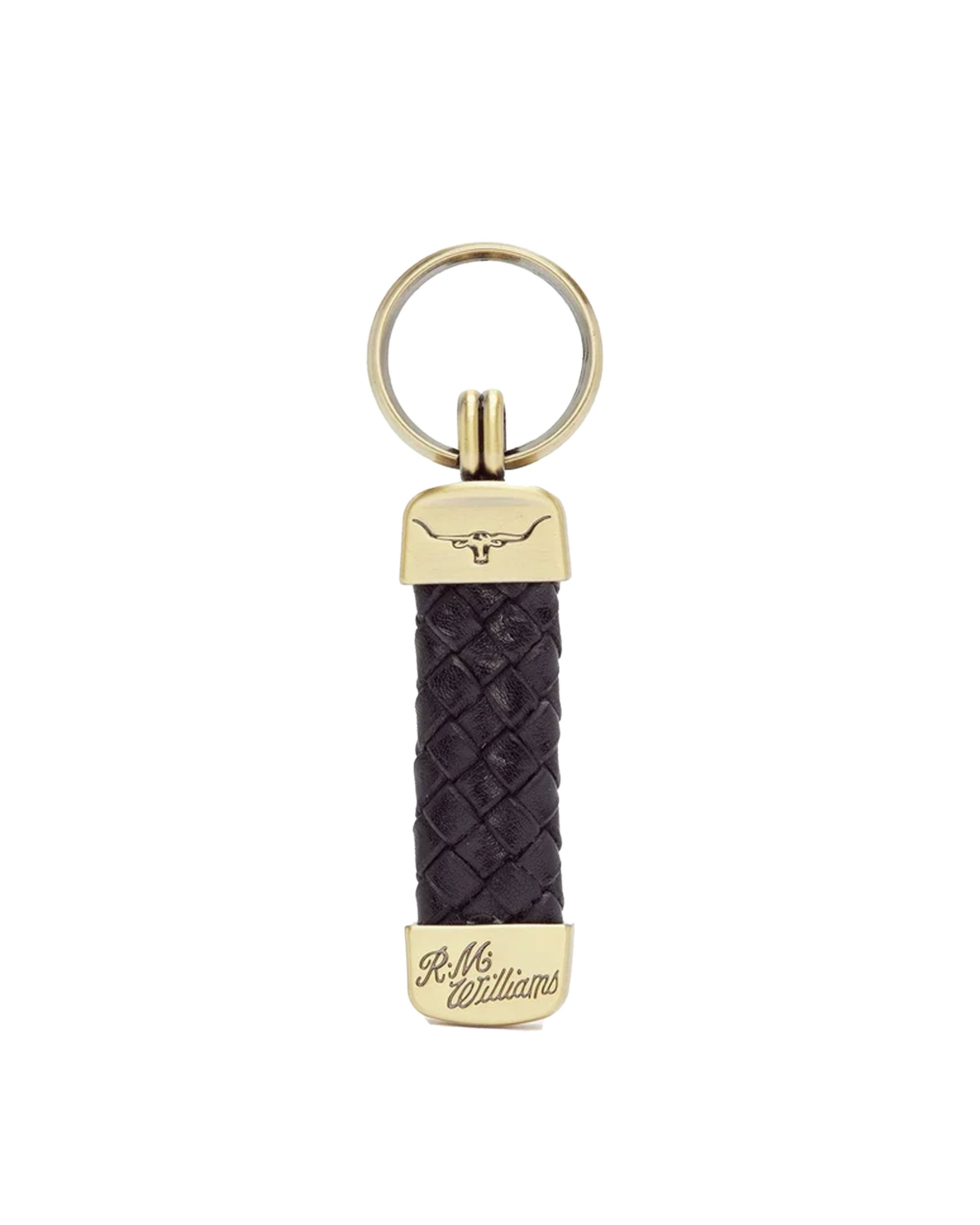 Plaited Key Ring - Brass Fitti - Black