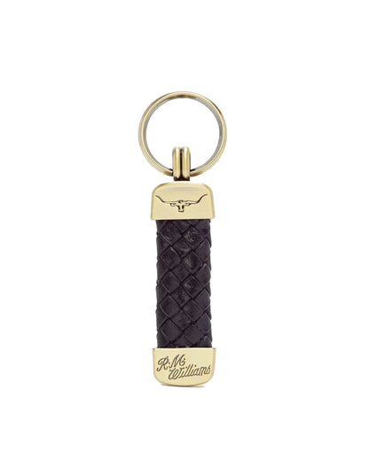 Plaited Key Ring - Brass Fitti - Black
