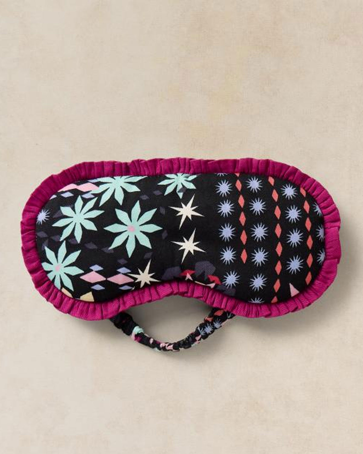 Printed Eye Mask - Black Print