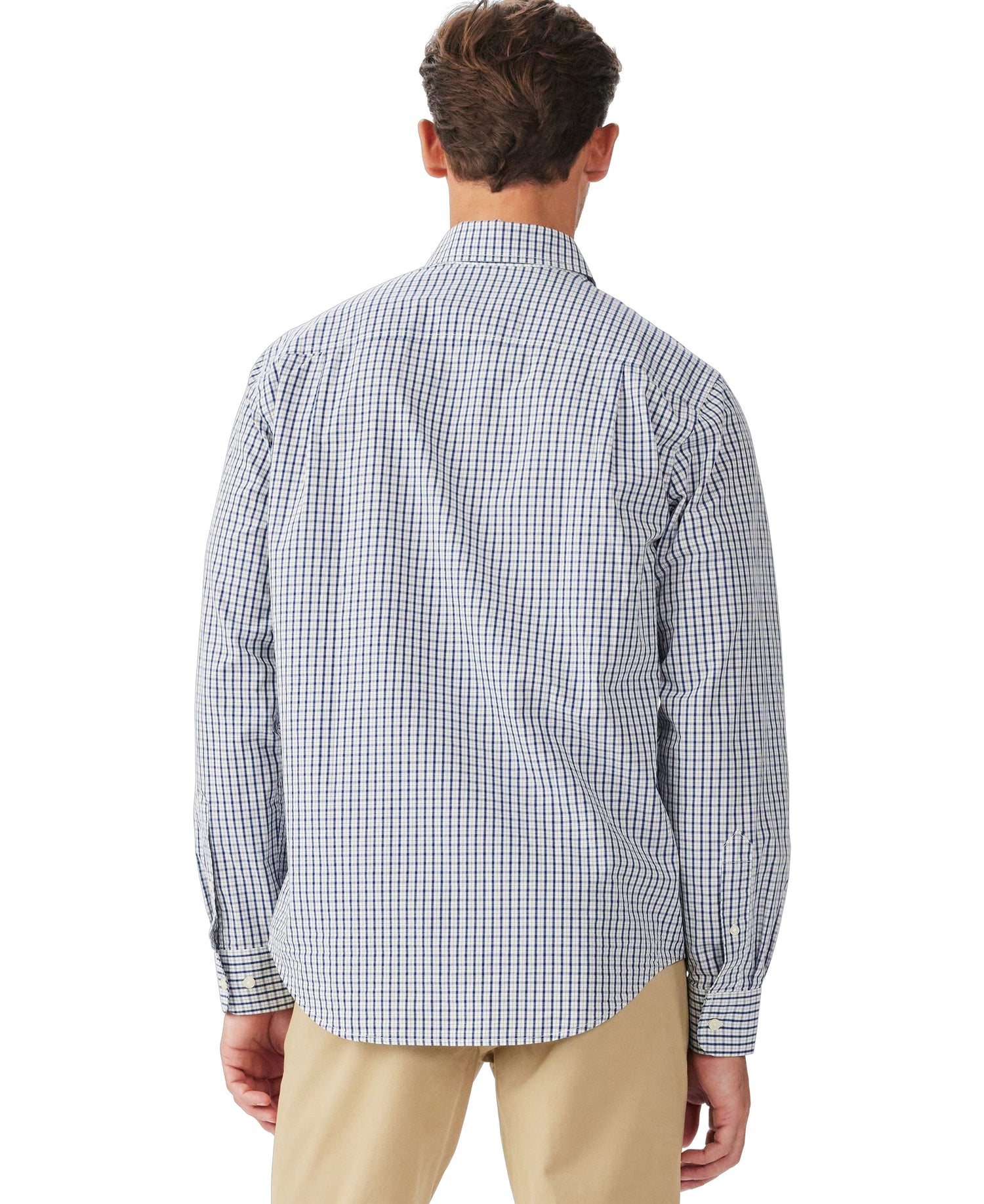 Augusta Classic Poplin Shirt - White Blue