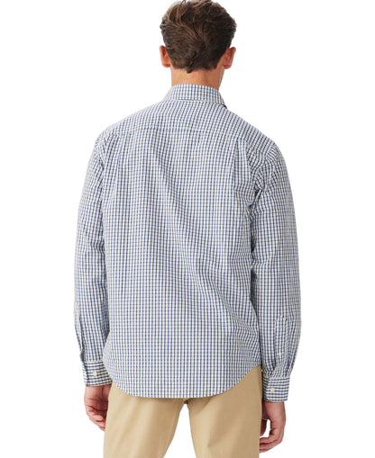Augusta Classic Poplin Shirt - White Blue