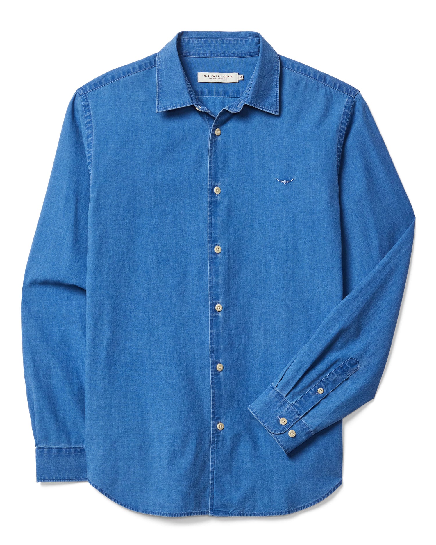 Arno Regular Indigo Shirt - Aged Indigo
