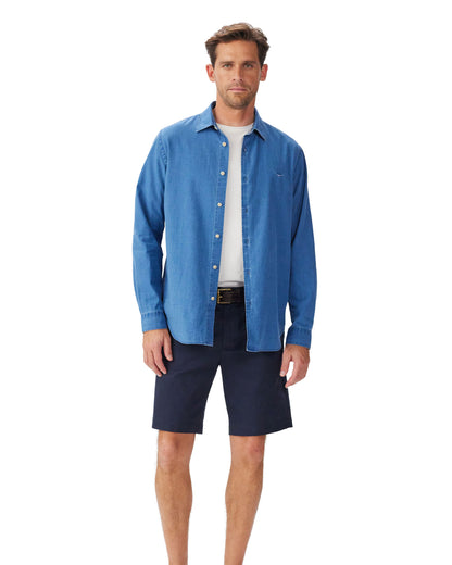 Arno Regular Indigo Shirt - Aged Indigo