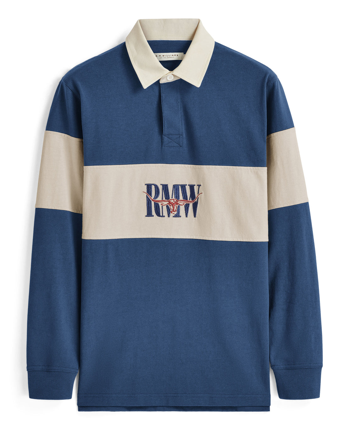 Heritage Rugby Shirt - Mid Blue
