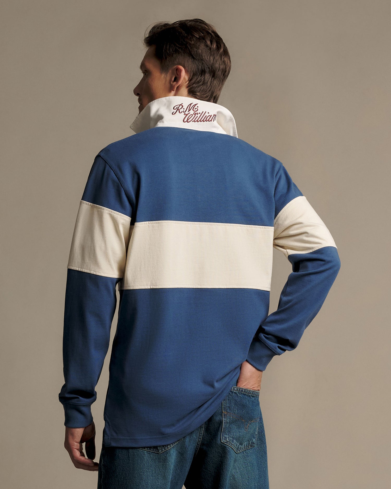 Heritage Rugby Shirt - Mid Blue