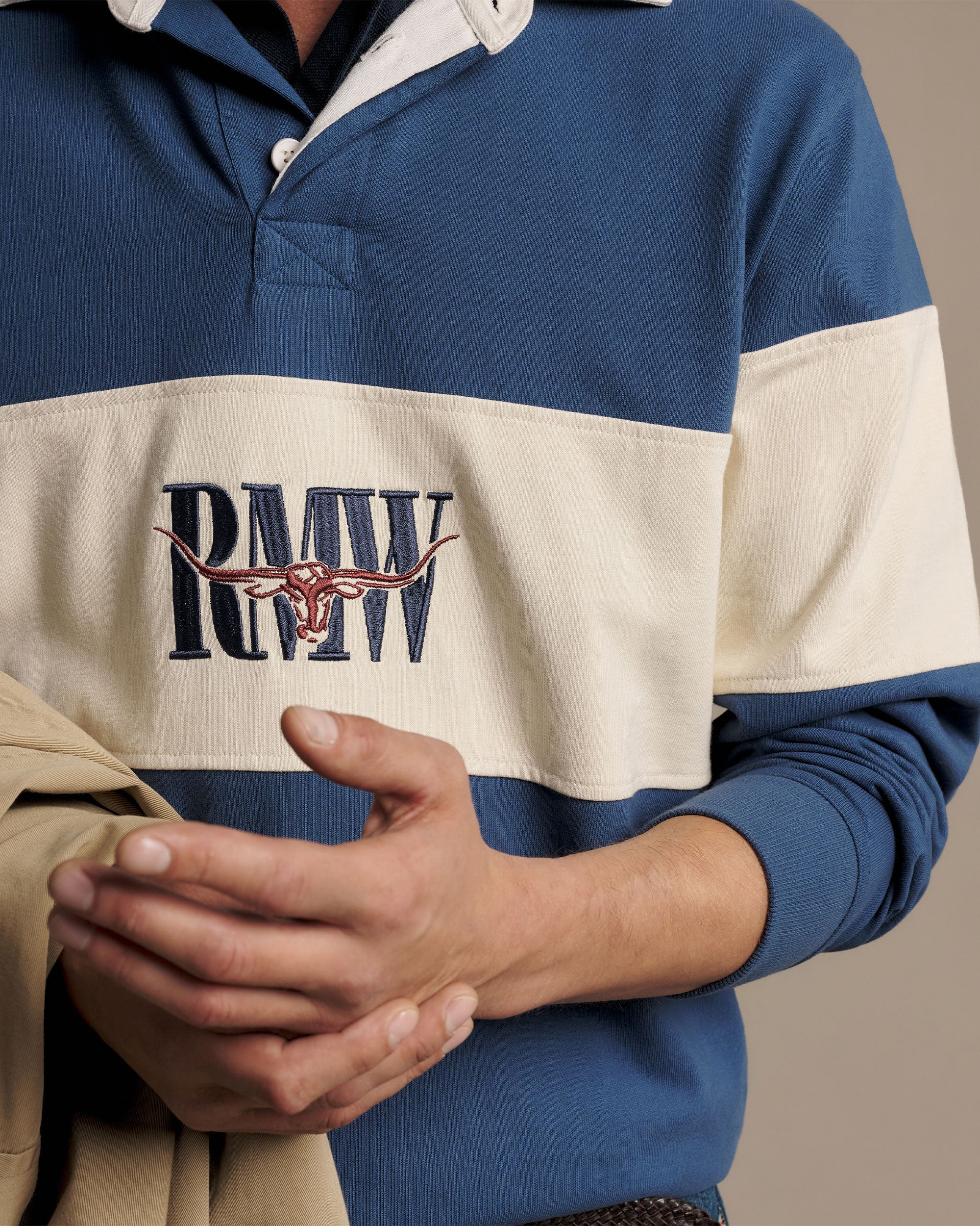 Heritage Rugby Shirt - Mid Blue