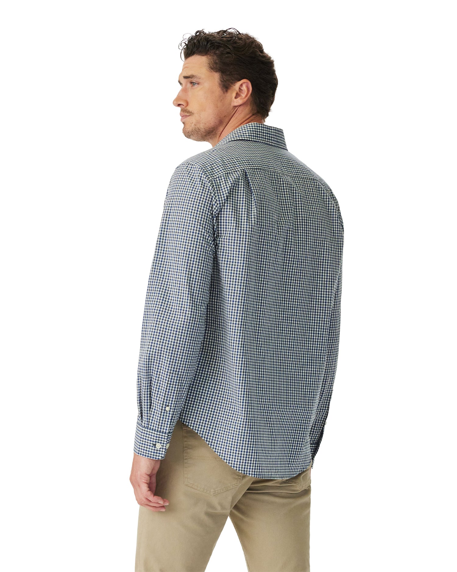 Mogo Poplin Check Shirt - Navy Charcoal