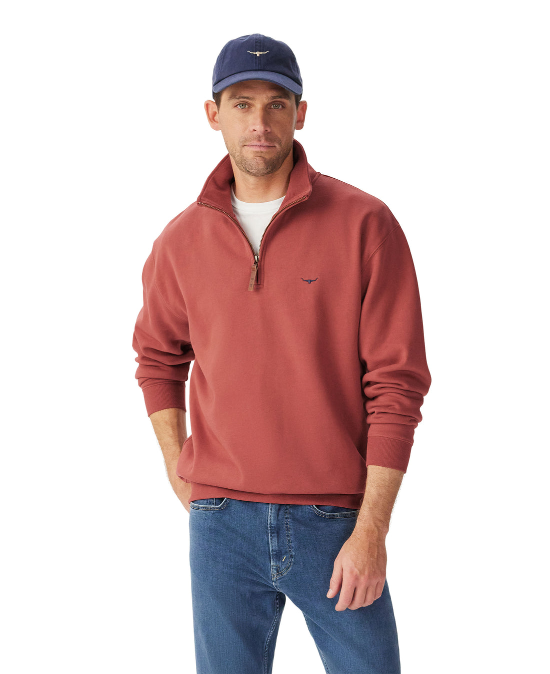 Mulyungarie 1/4 Zip Sweatshirt - Red