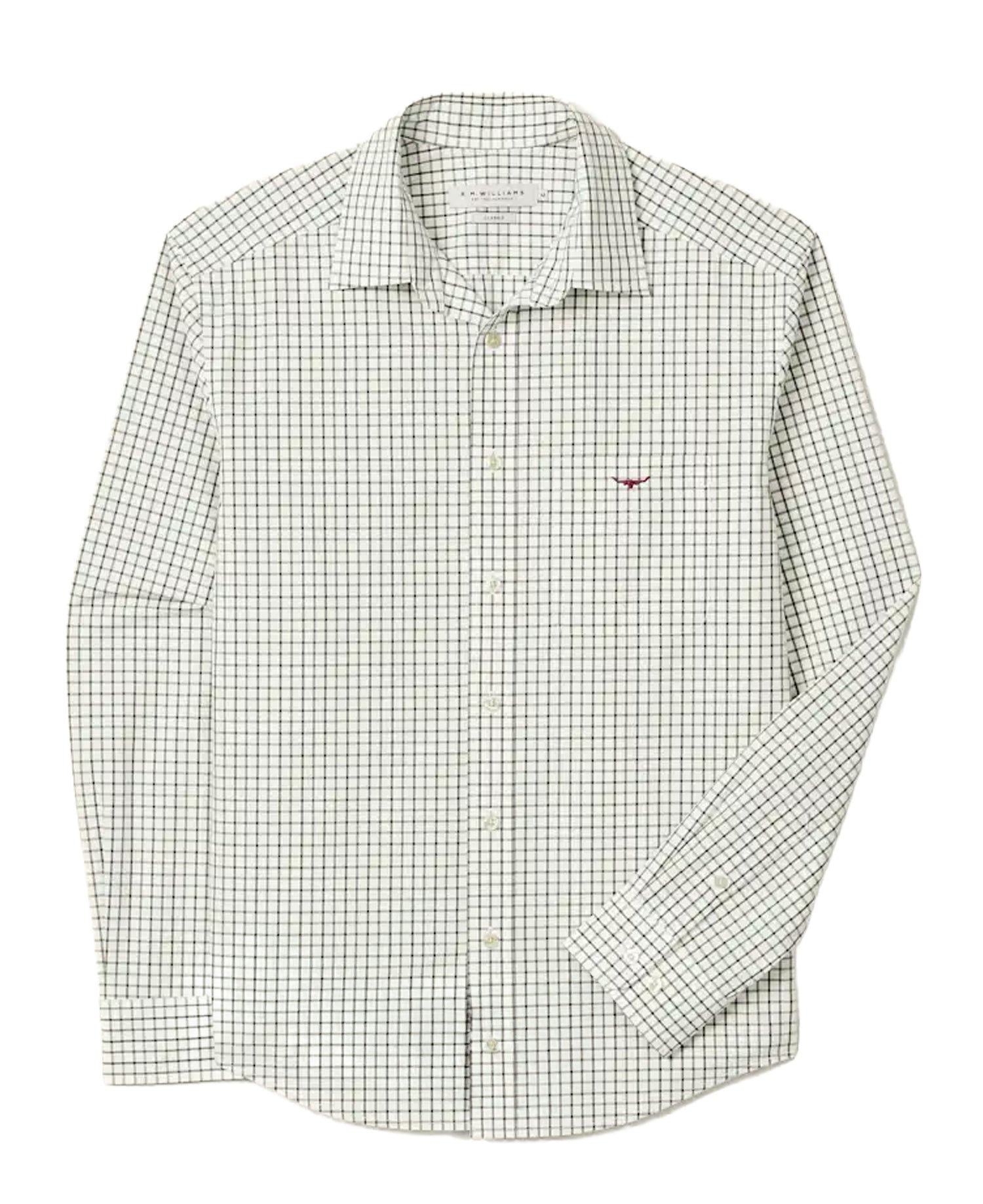 Newland Poplin Check Shirt - Moss