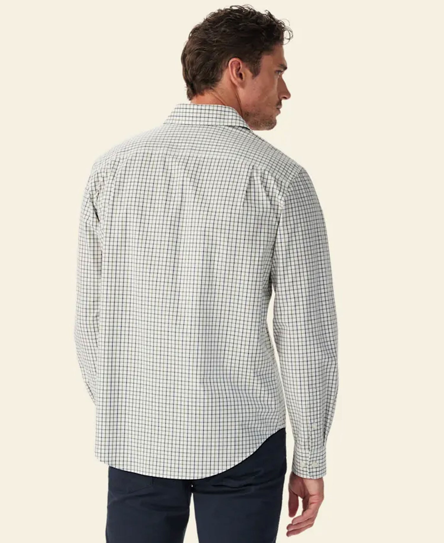 Newland Poplin Check Shirt - Moss