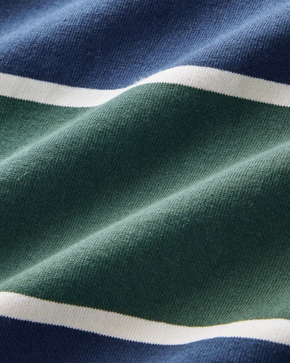 Balmain Stripe Rugby Shirt - Pine/Blue