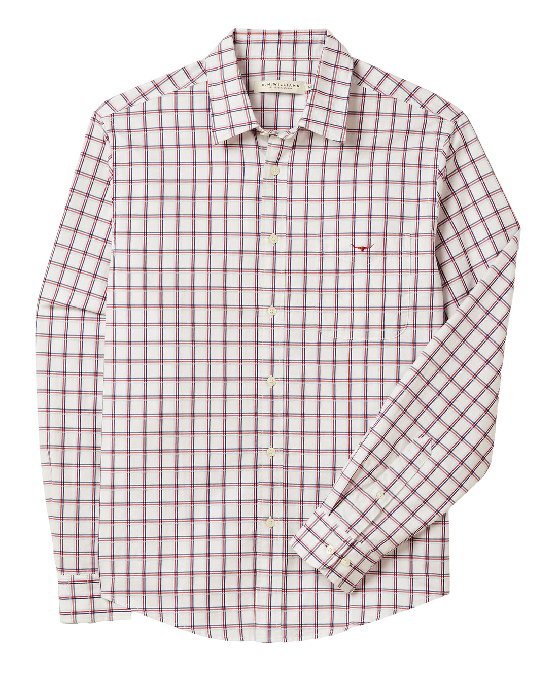 Classic Twill Check Shirt - White/Red/Navy