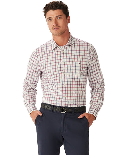 Classic Twill Check Shirt - White/Red/Navy
