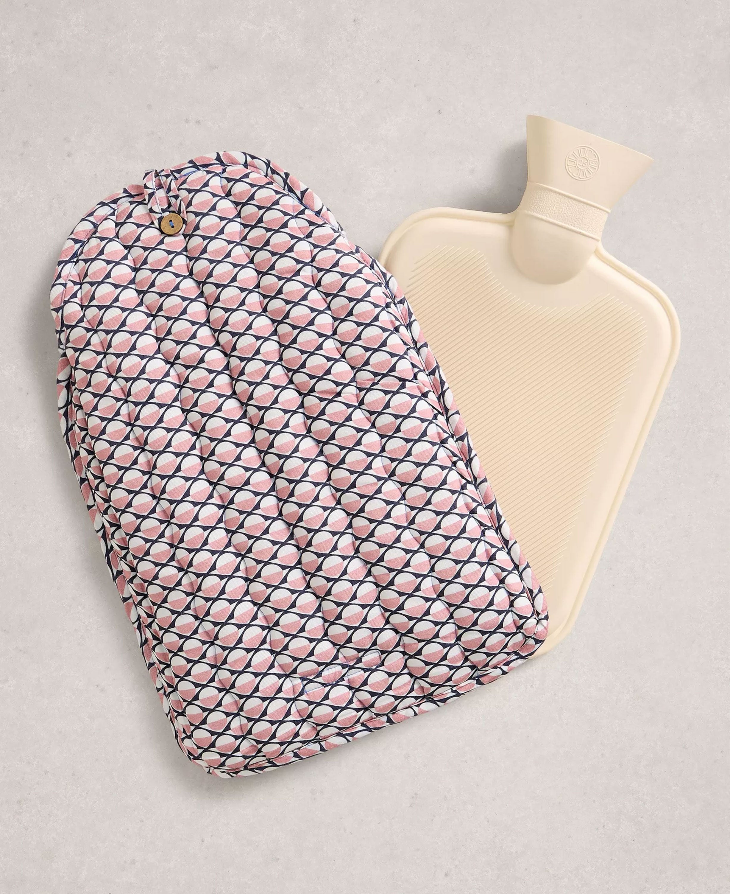 Reversible Hot Water Bottle - Blue Multi