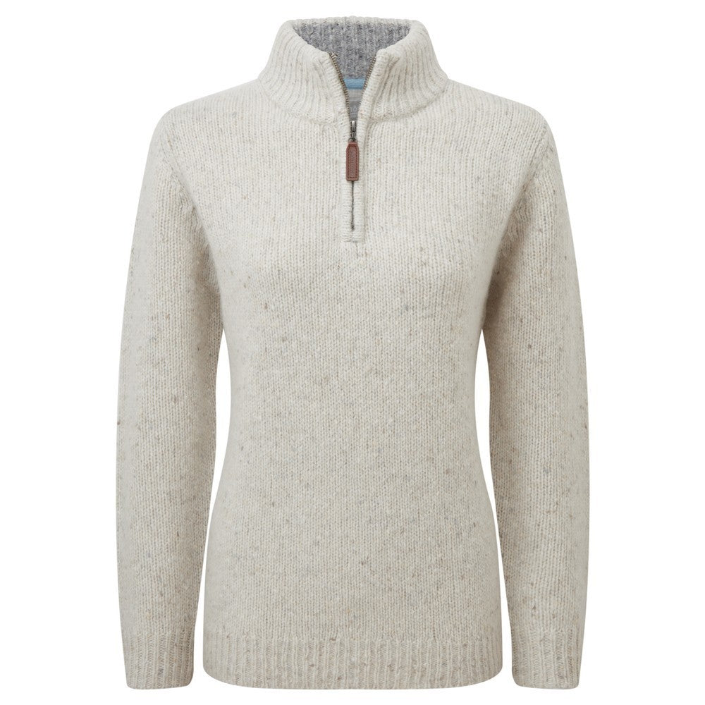 Aviemore Alpaca Mix 1/4 Zip Jumper - Ivory