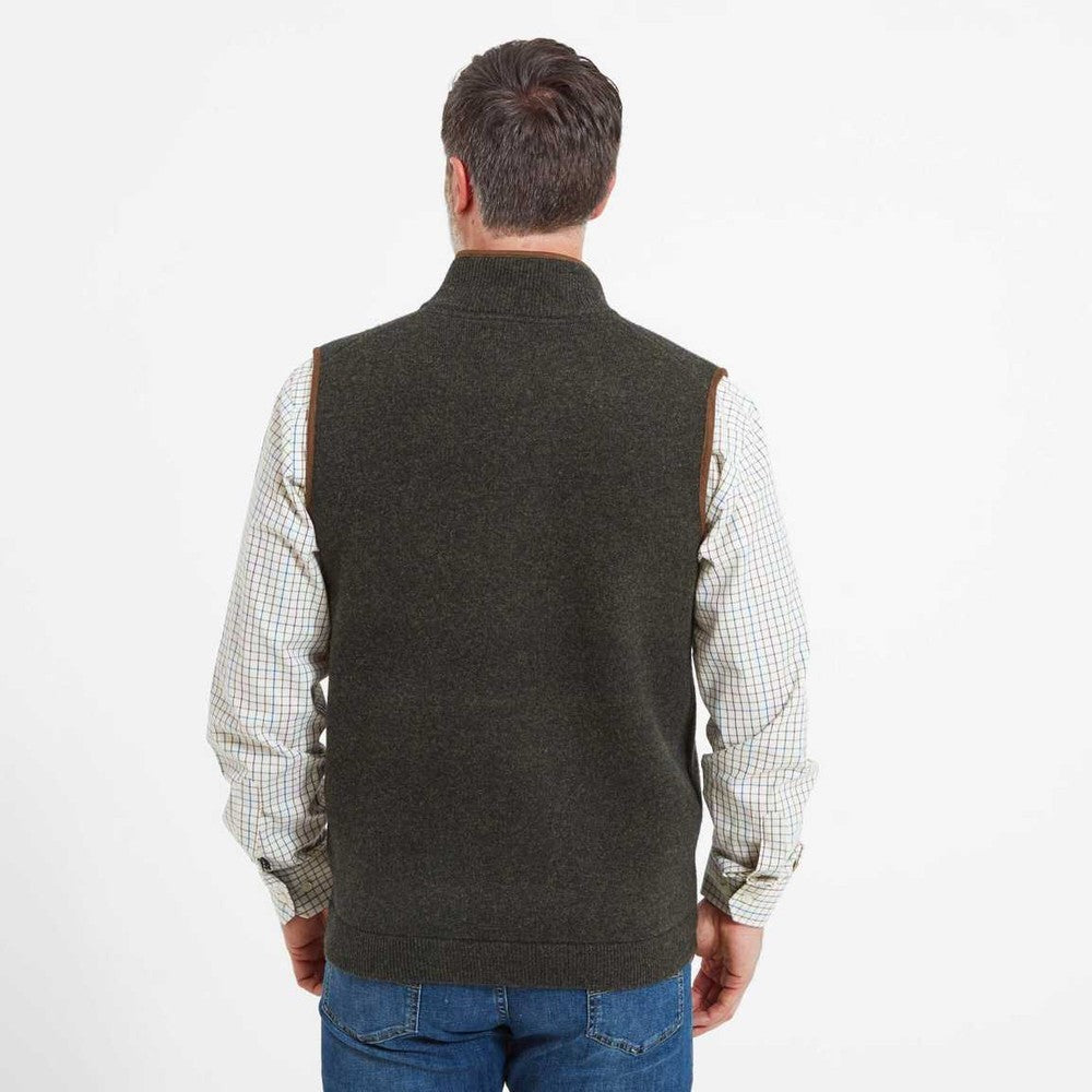 Orkney Merino Gilet - Loden Green