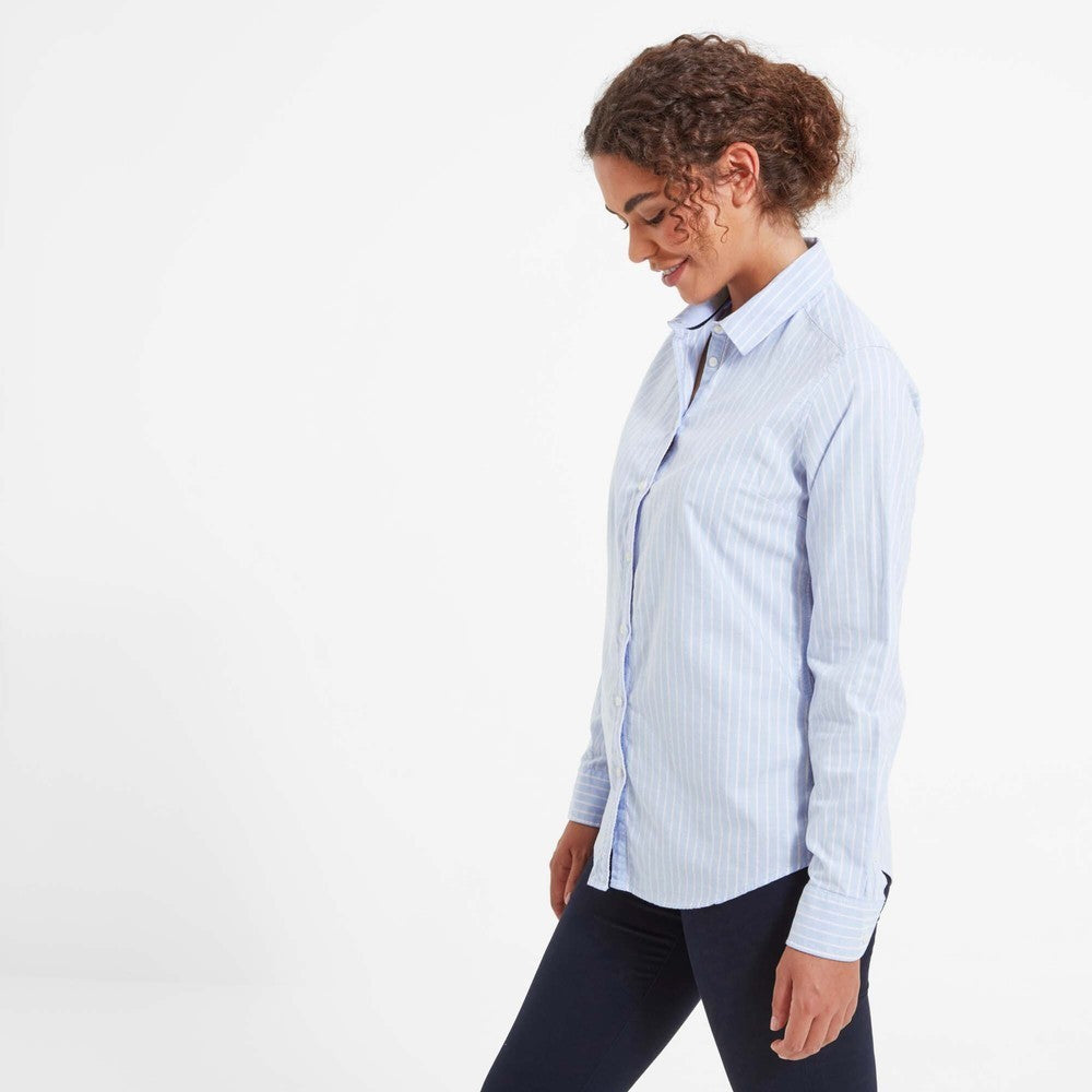 Cley Soft Oxford Shirt - Blue/Pink Stripe