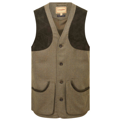 Ptarmigan Tweed Waistcoat II - Loden Green H/Bone Tweed