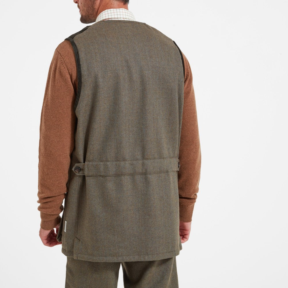 Ptarmigan Tweed Waistcoat II - Loden Green H/Bone Tweed