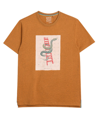 Abersoch Graphic Boardgame Tee - Orange Print