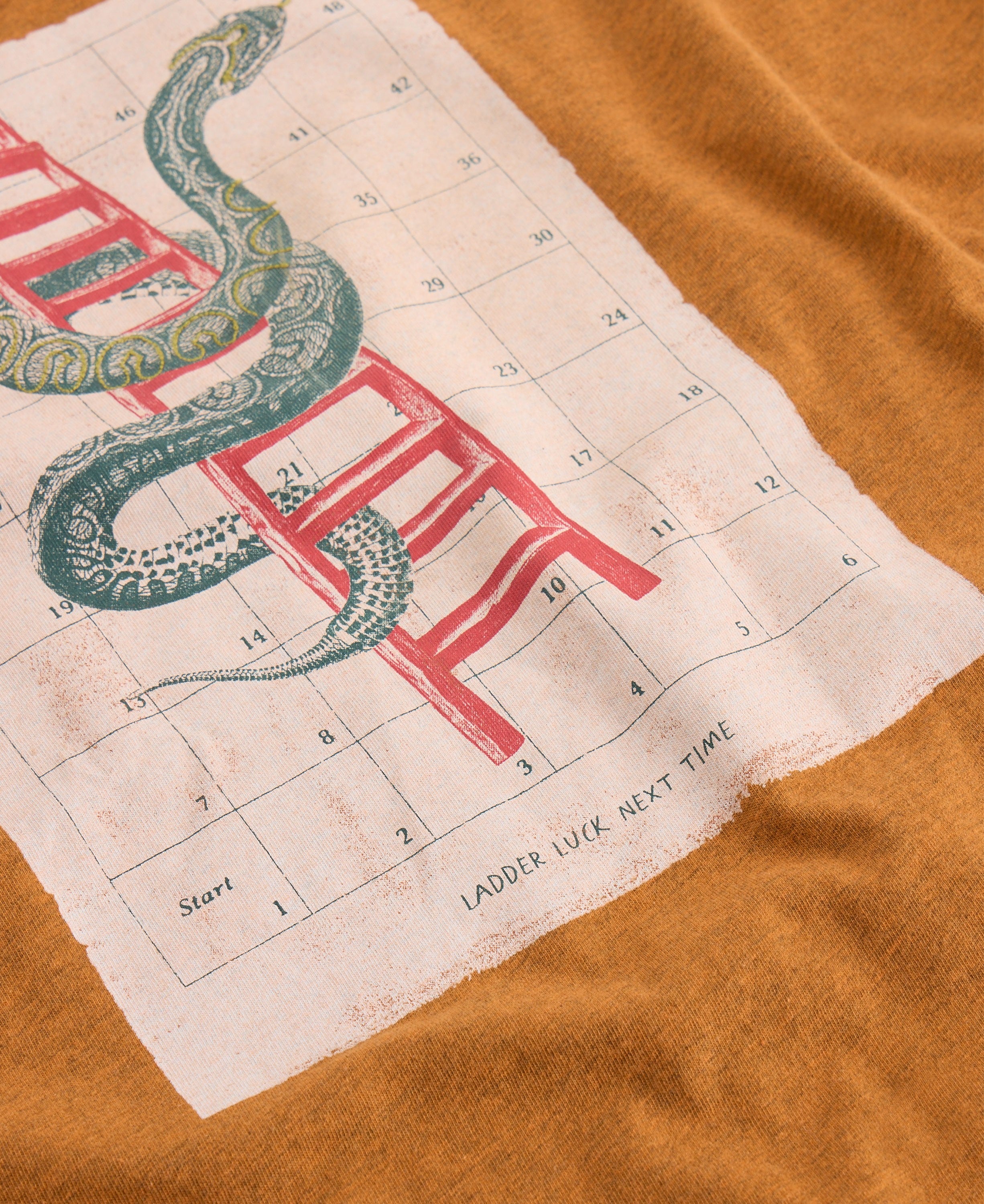 Abersoch Graphic Boardgame Tee - Orange Print