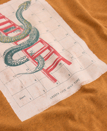 Abersoch Graphic Boardgame Tee - Orange Print