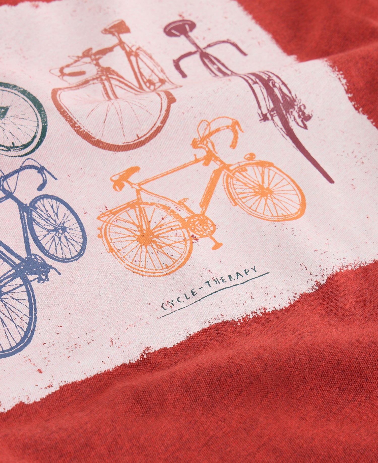 Abersoch Graphic Multi Bike Tee - Red Print