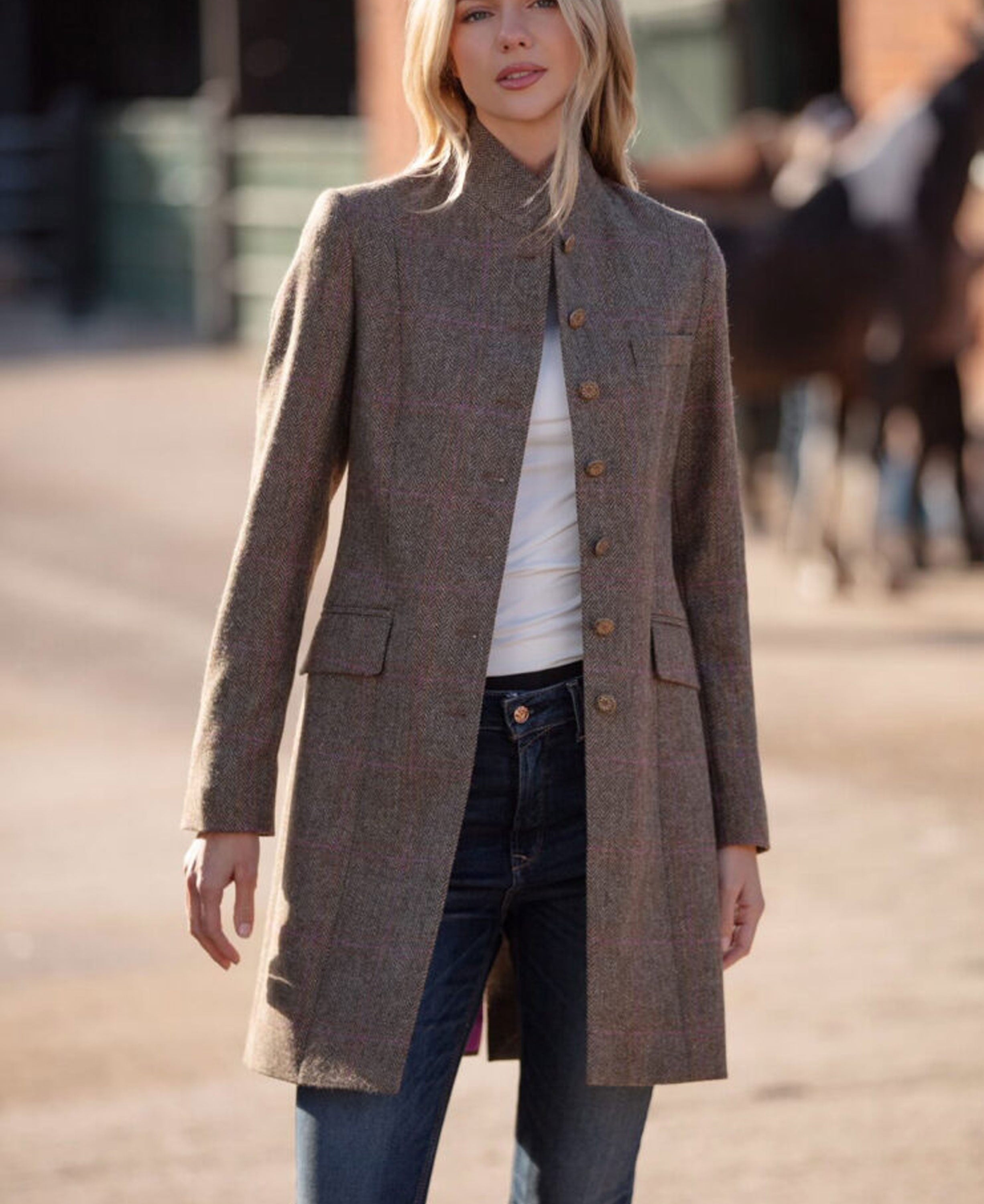 Alexandra Coat - Stone Fruit Check