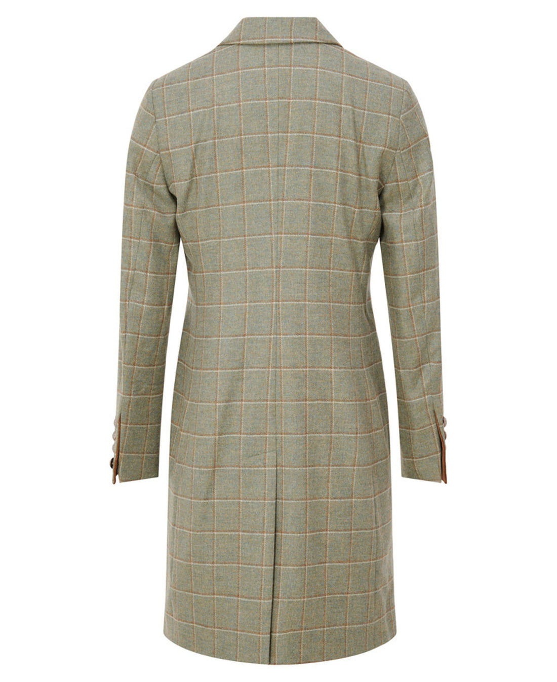 Catherine Coat Velvet Contrast - Sage Camel Check